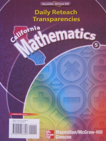 (image for) California Mathematics 5 Daily Reteach Transparencies (CA)(PK)