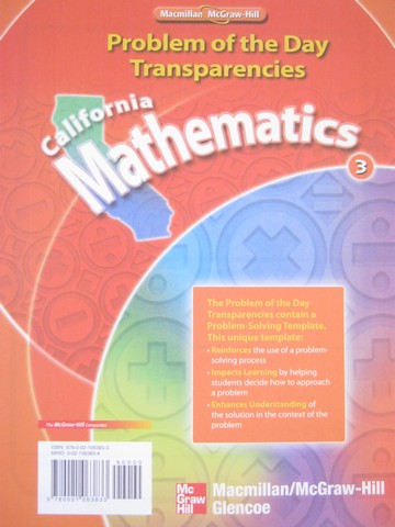 (image for) California Mathematics 3 Problem of the Day Transparencies (PK)