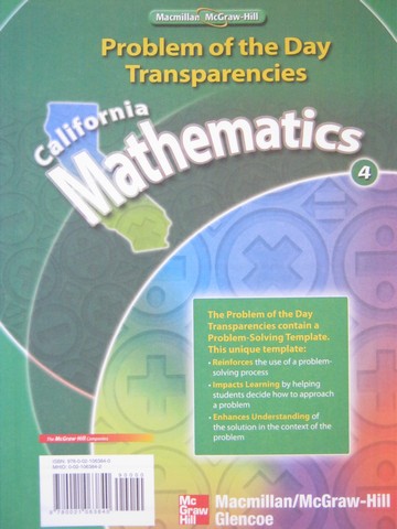 (image for) California Mathematics 4 Problem of the Day Transparencies (PK)