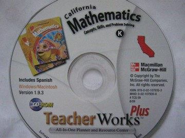 (image for) California Mathematics K TeacherWorks Plus (CA)(TE)(CD)
