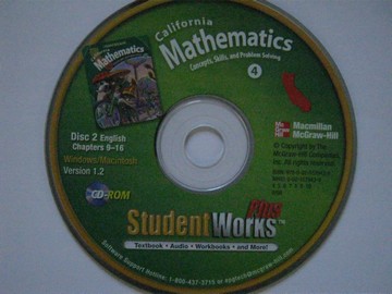 (image for) California Mathematics 4 StudentWorks Plus Version 1.2 (CA)(CD)