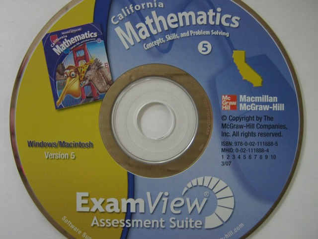 (image for) California Mathematics 5 ExamView Assessment (CA)(CD)