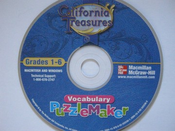 (image for) California Treasures 1-6 Vocabulary Puzzlemaker (CA)(CD)