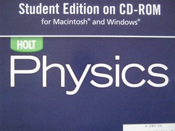 (image for) Holt Physics Student Edition On CD-ROM (CD)