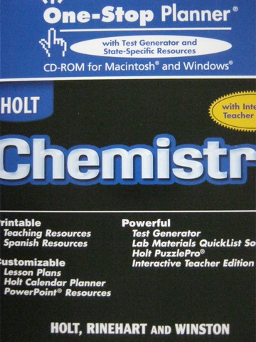 (image for) Holt Chemistry One-Stop Planner (TE)(CD)