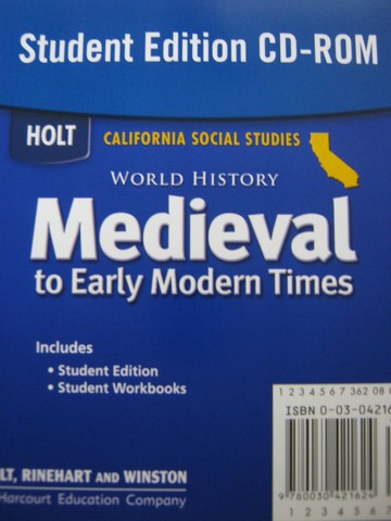 (image for) Medieval to Early Modern Times Student Edition CD (CA)(CD)