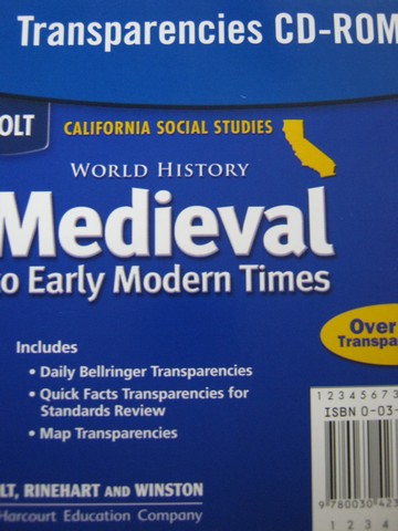 (image for) Medieval to Early Modern Times Transparencies CD (CA)(CD)