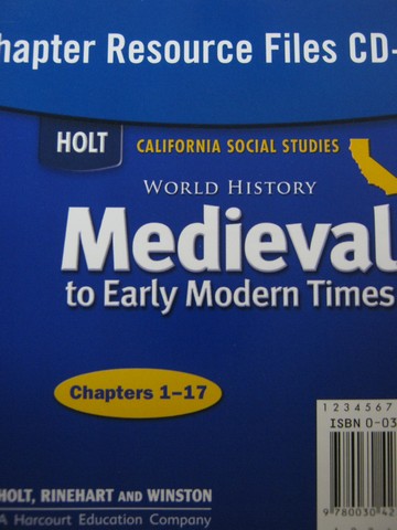 (image for) Medieval to Early Modern Times Chapter Resources (CA)(CD) - Click Image to Close