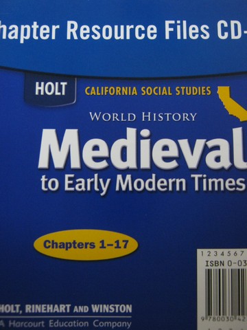 (image for) Medieval to Early Modern Times Chapter Resources (CA)(CD)