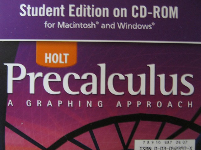 (image for) Precalculus A Graphing Approach Student Edition on CD (CD)