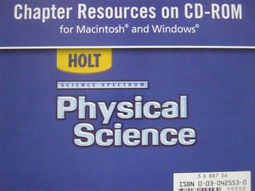 (image for) Science Spectrum Physical Science Chapter Resources CD (CD)
