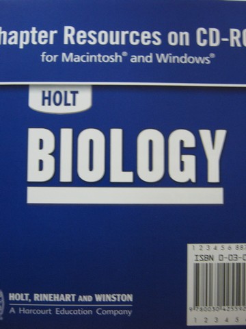 (image for) Holt Biology Chapter Resources on CD-ROM (CD)