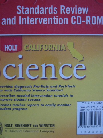 (image for) California Science Standards Review & Intervention CD-ROM (CD)