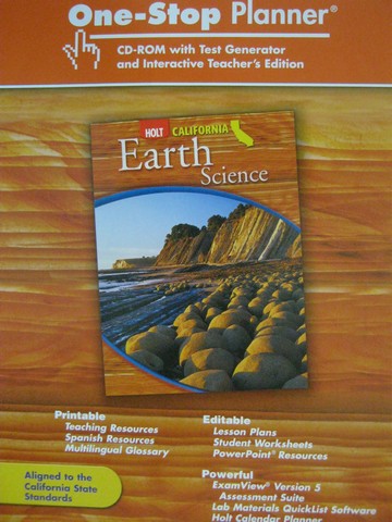 (image for) California Earth Science One-Stop Planner (CA)(TE)(CD)