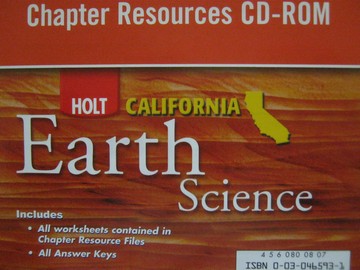 (image for) California Earth Science Chapter Resources CD-ROM (CA)(CD)