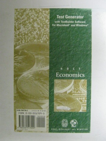 (image for) Holt Economics Test Generator with Testbuilder Software (Pk)