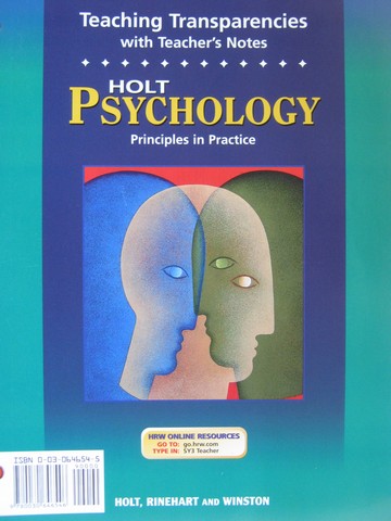 (image for) Psychology Principles in Practice Teaching Transparencies (Pk)
