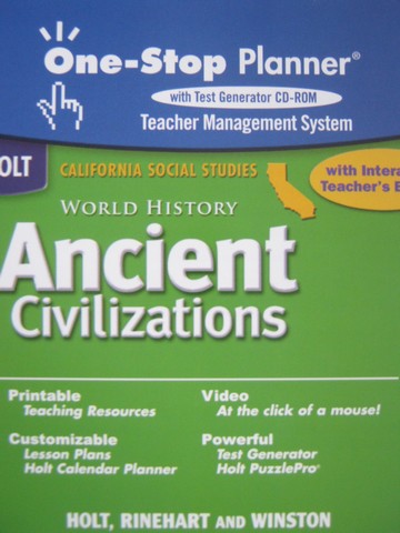 (image for) Ancient Civilizations One-Stop Planner (CA)(TE)(CD)