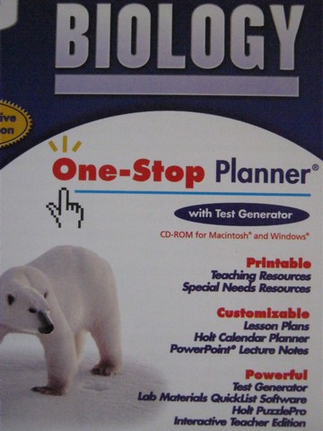 (image for) Holt Biology One-Stop Planner with Test Generator (TE)(CD)