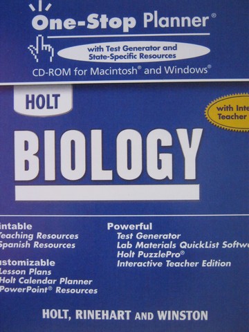 (image for) Holt Biology One-Stop Planner (CD)