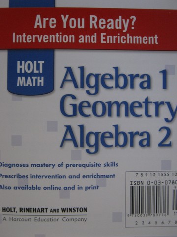 (image for) Algebra 1/2 Geometry Are You Ready? (CD)