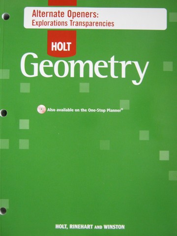 (image for) Holt Geometry Alternate Opener Explorations Transparencies (P)