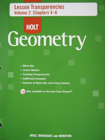 (image for) Holt Geometry Lesson Transparencies Volume 2 (P)