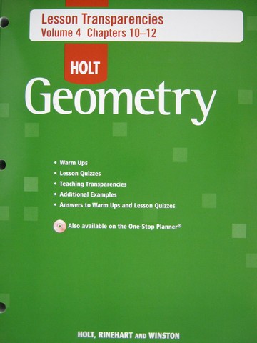 (image for) Holt Geometry Lesson Transparencies Volume 4 (P)