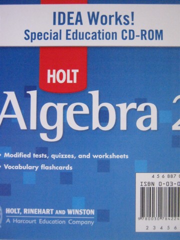 (image for) Algebra 2 Idea Works! Special Education CD-ROM (CD)