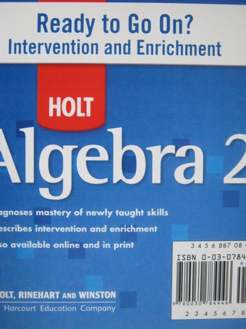 (image for) Algebra 2 Ready to Go On? Intervention & Enrichment (CD)