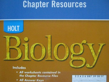 (image for) Holt Biology Chapter Resources (CD)