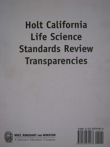 (image for) California Life Science Standards Review Transparencies (Pk) - Click Image to Close