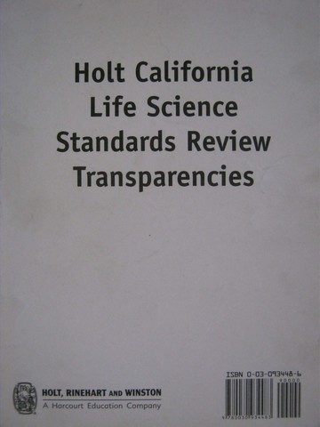 (image for) California Life Science Standards Review Transparencies (Pk)