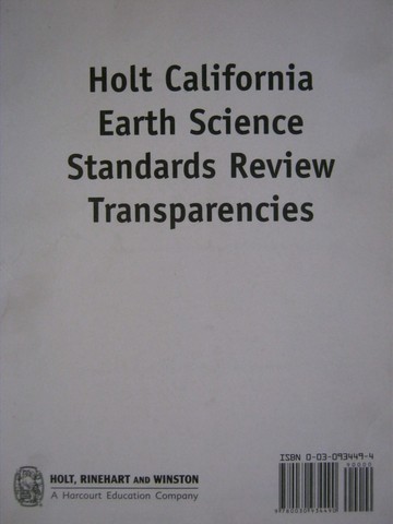 (image for) California Earth Science Standards Review Transparencies (Pk)