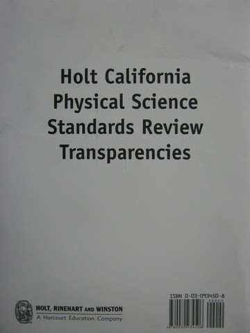 (image for) California Physical Science Standards Review Transparencies (Pk)
