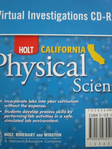 (image for) California Physical Science Virtual Investigations CD-ROM (CD)