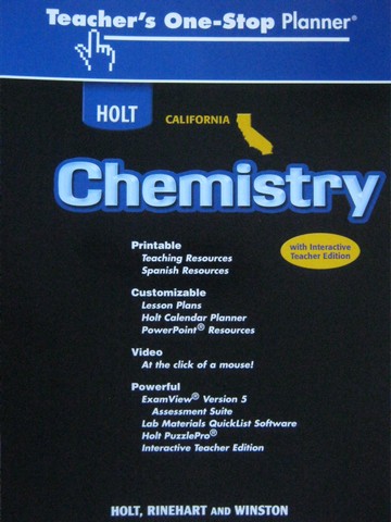 (image for) Holt California Chemistry Teacher's One-Stop Planner (CA)(3-CD Set)
