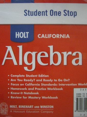 (image for) California Algebra 1 Student One Stop (CA)(CD)