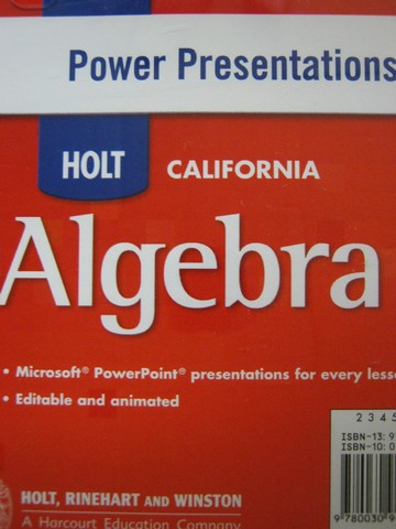 (image for) California Algebra 1 Power Presentations (CA)(CD)