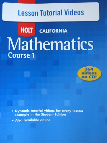 (image for) Holt California Mathematics Course 1 Lesson Tutorial Videos (CD)