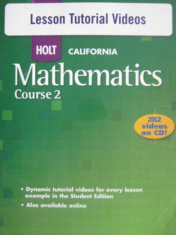 (image for) California Mathematics Course 2 Lesson Tutorial Videos (CD)