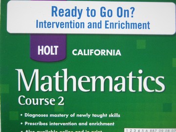 (image for) California Mathematics Course 2 Ready to Go on? (CA)(CD)