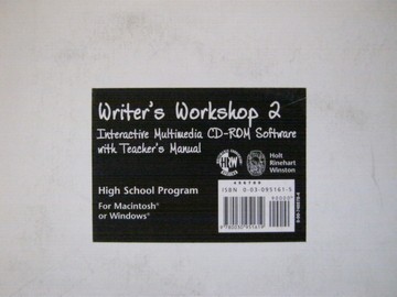 (image for) Writer's Workshop 2 Interactive Multimedia CD-ROM (TE)(Pk)
