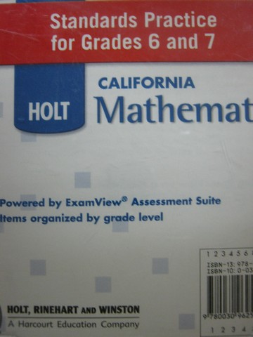 (image for) California Mathematics Courses 1&2 Standards Practice (CA)(CD)