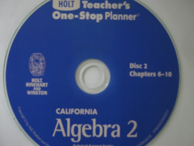 (image for) California Algebra 2 Teacher's One-Stop Planner Disc 2 (CD)