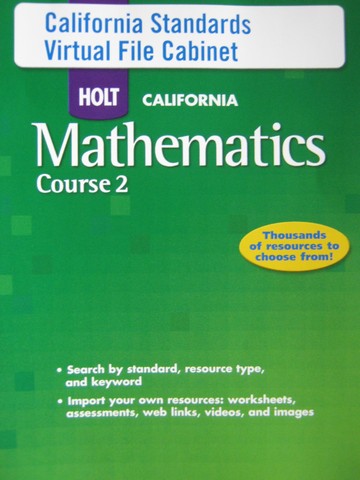 (image for) California Mathematics Course 2 Virtual File Cabinet (CD) - Click Image to Close