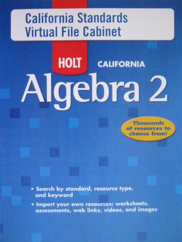 (image for) California Algebra 2 California Standards Virtual File (CD)