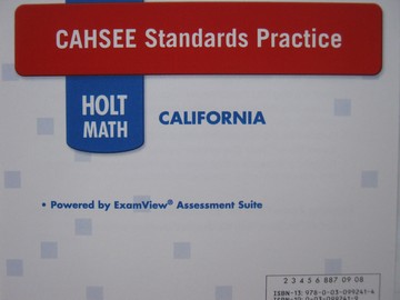 (image for) California Math CAHSEE Standards Practice (CA)(CD)