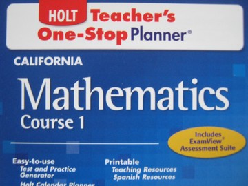 (image for) California Mathematics Course 1 Teacher's One-Stop (CD)