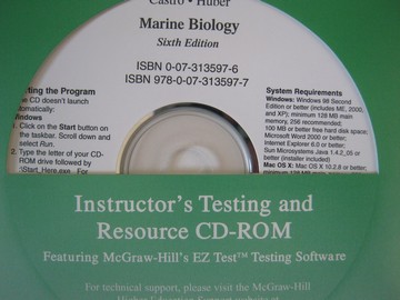 (image for) Marine Biology 6e Instructor's Testing & Resource (CD)